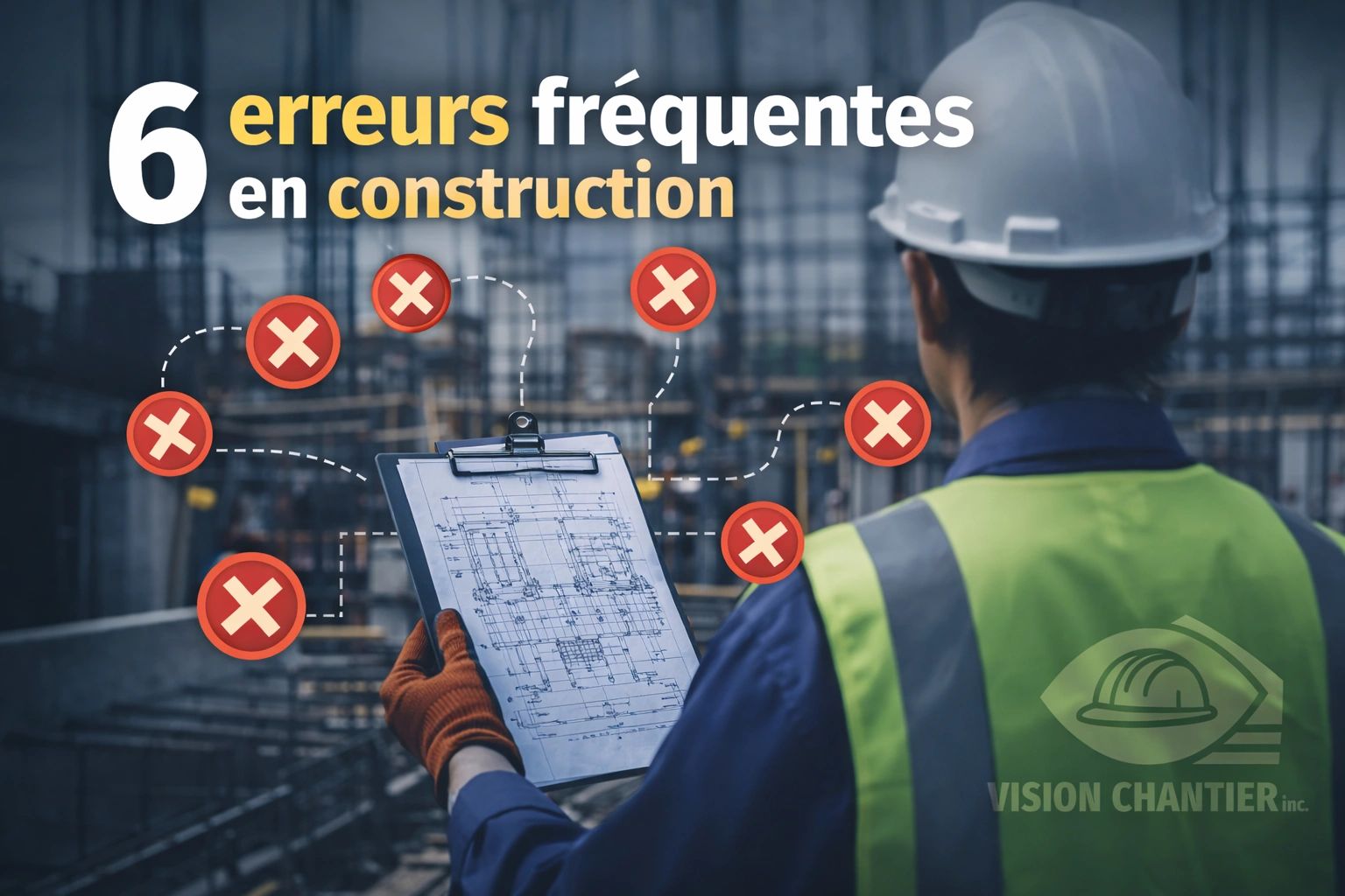 Gestionnaire de chantier sur site de construction